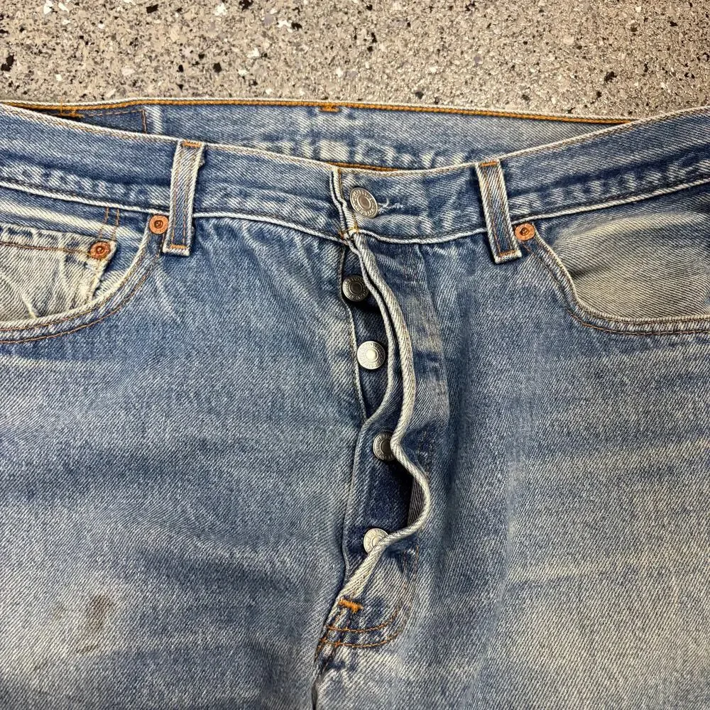 Vintage 1990s Levi's 501xx Button Fly Straight Leg Denim Jeans